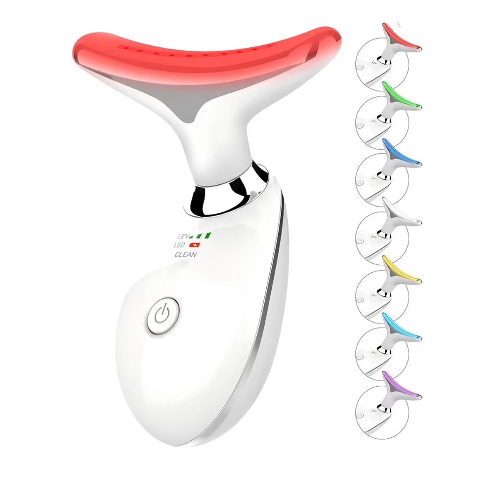 Red Light Face Neck Massager Based Facial Massager Skin Care Smoothing Firming